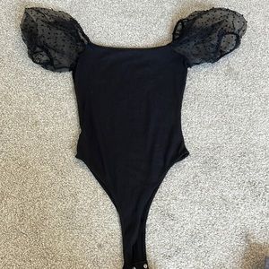 Altard state bodysuit with puff shoulders